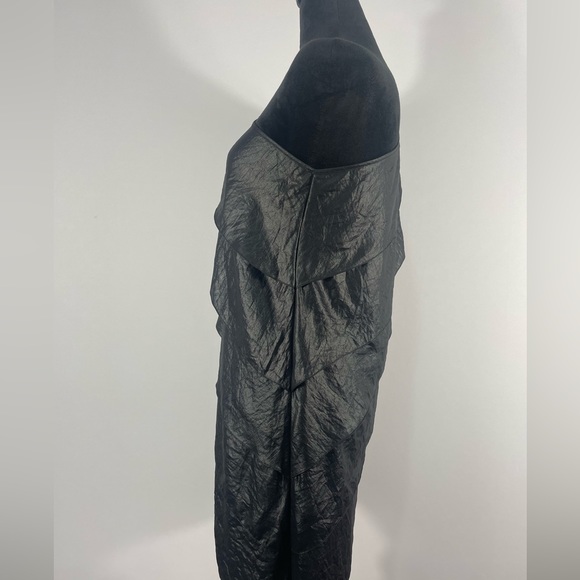BCBG Maxazaria XS Black One Shoulder, tiered, 6 tier ruffle dress - Picture 3 of 10